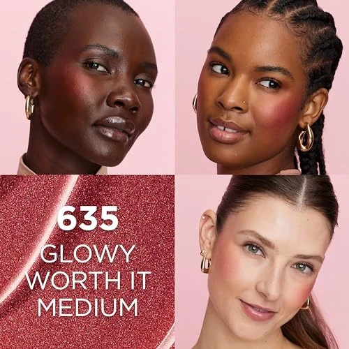 L'Oreal Paris True Match Lumi Le Liquid Blush Glowy Worth It Medium 0.33 Fl Oz - Image 3