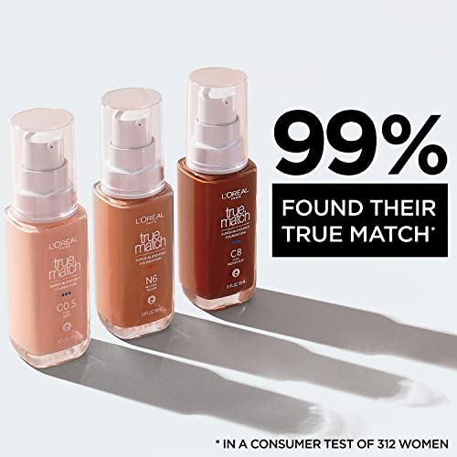 L'Oreal Paris True Match Super-Blendable Foundation Medium Coverage, W2, Light, 1 Fl Oz - Image 8