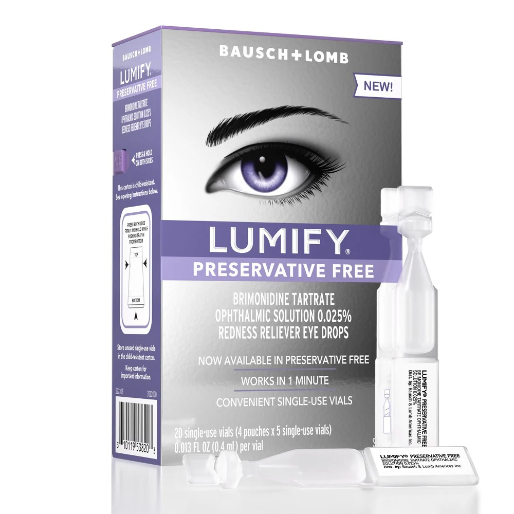 Lumify Eye Drops for Redness Relief Preservative Free 8ml Vials 20ct - Image 2