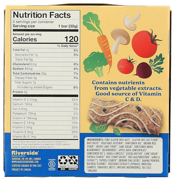 Made Good Mornings Oat Bars Bluberry 6ct - Image 2