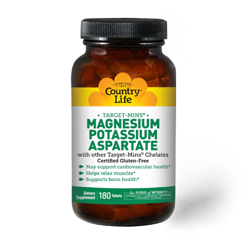 Country Life Magnesium Potassium Aspartate 90 Tablets