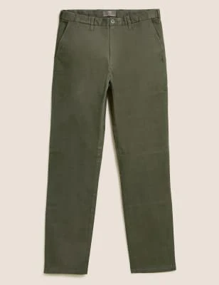 Marks & Spencer Regular Fit Stretch Chinos - Dark Green - 44in waist