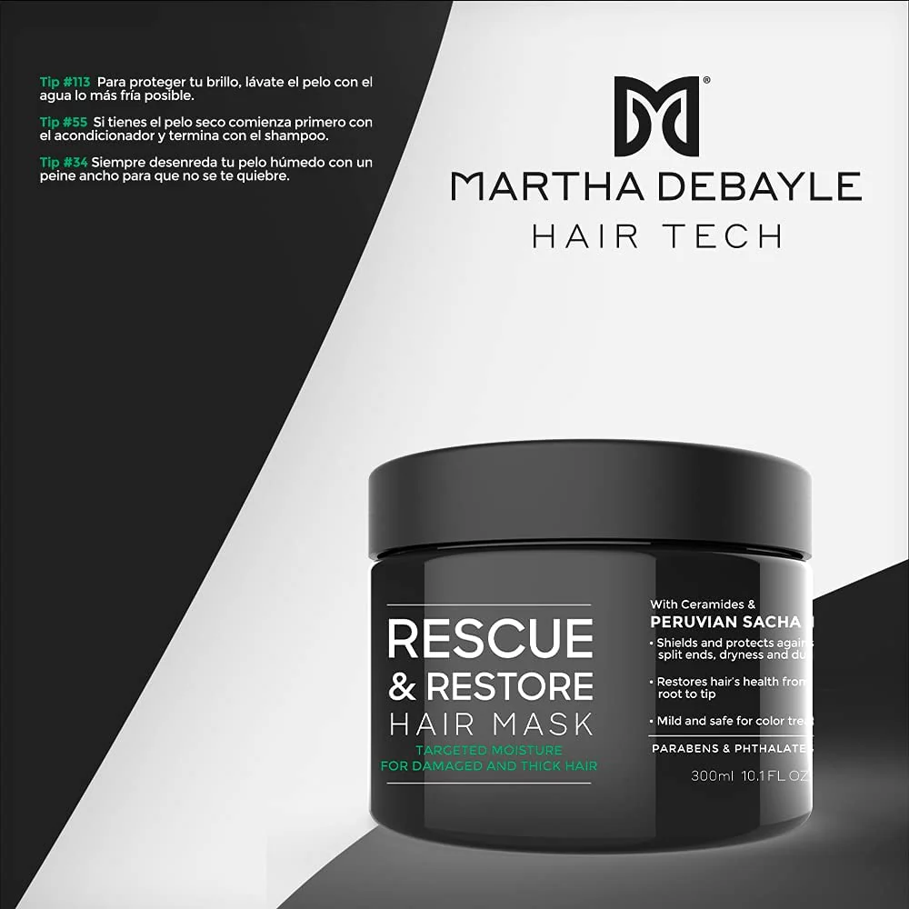Martha Debayle Rescue & Restore Hair Mask 10.14oz - Image 2