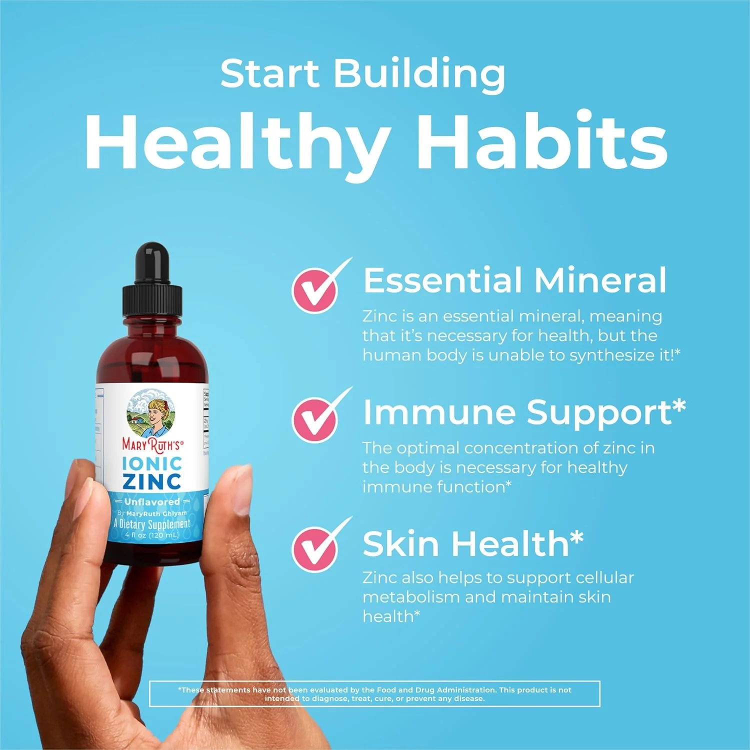 Mary Ruth's Organics Zinc Supplement for Immune Support, Immune Support Supplement for Kids, Ages 4-13, Zinc Sulfate, Vegan, USDA Organic, Glycerin Based, 2 Fl Oz - Image 3