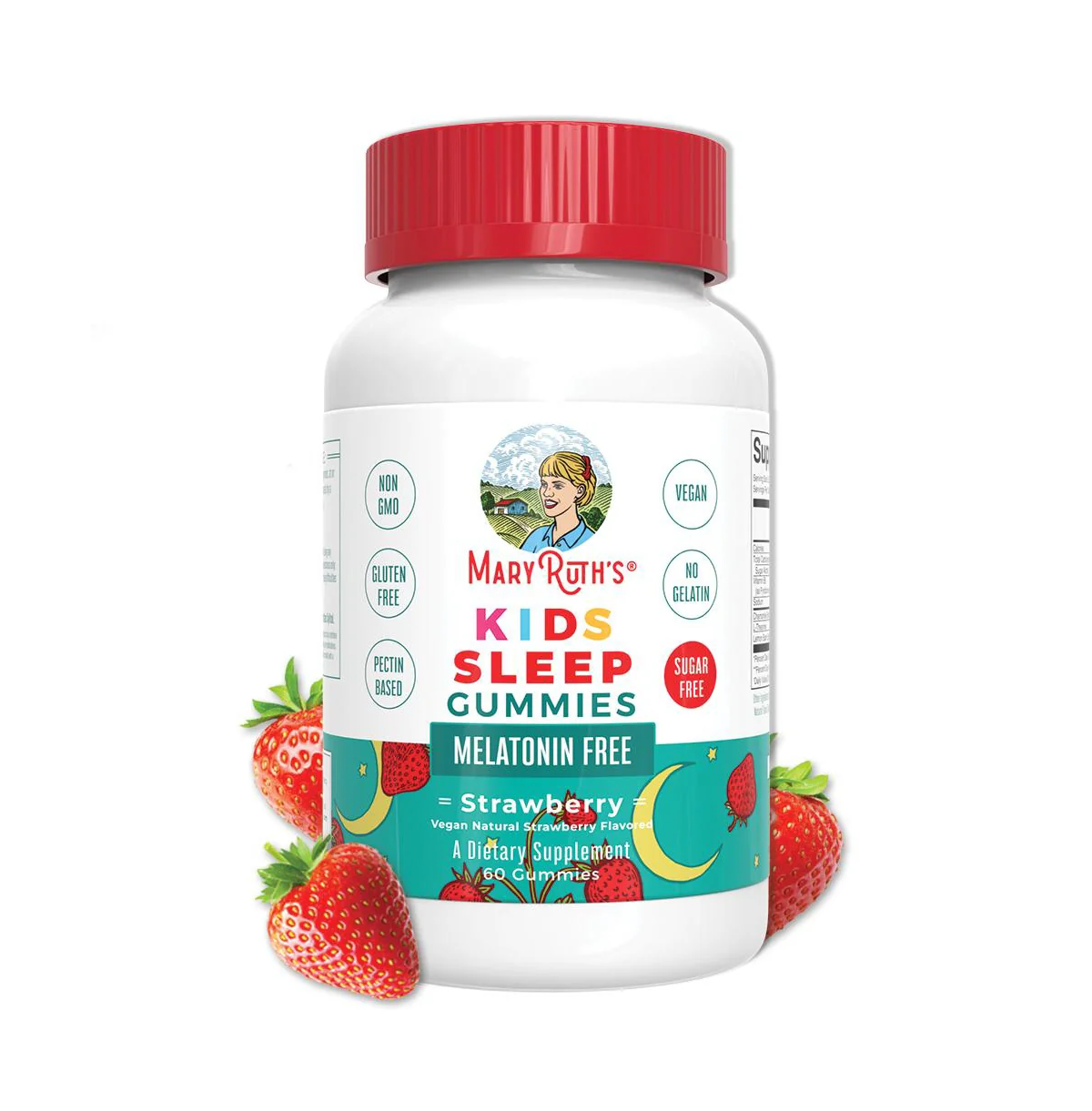 Mary Ruth's Sugar-Free Strawberry Sleep Gummies with Vitamin B6  L-Theanine & Herbals for Kids 60 ct - Image 2