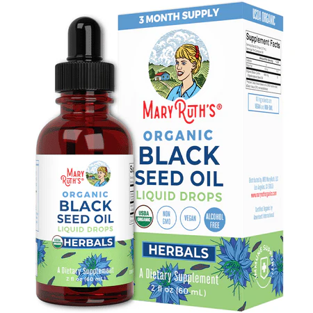 Mary Ruth's Organic Black Seed Oil Liquid Drops, 600 Mg, 2 Fl Oz