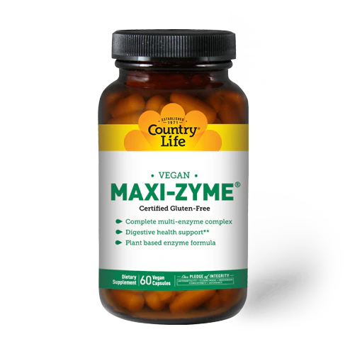 Country Life Maxi-Zyme 60 Vegetarian Capsules