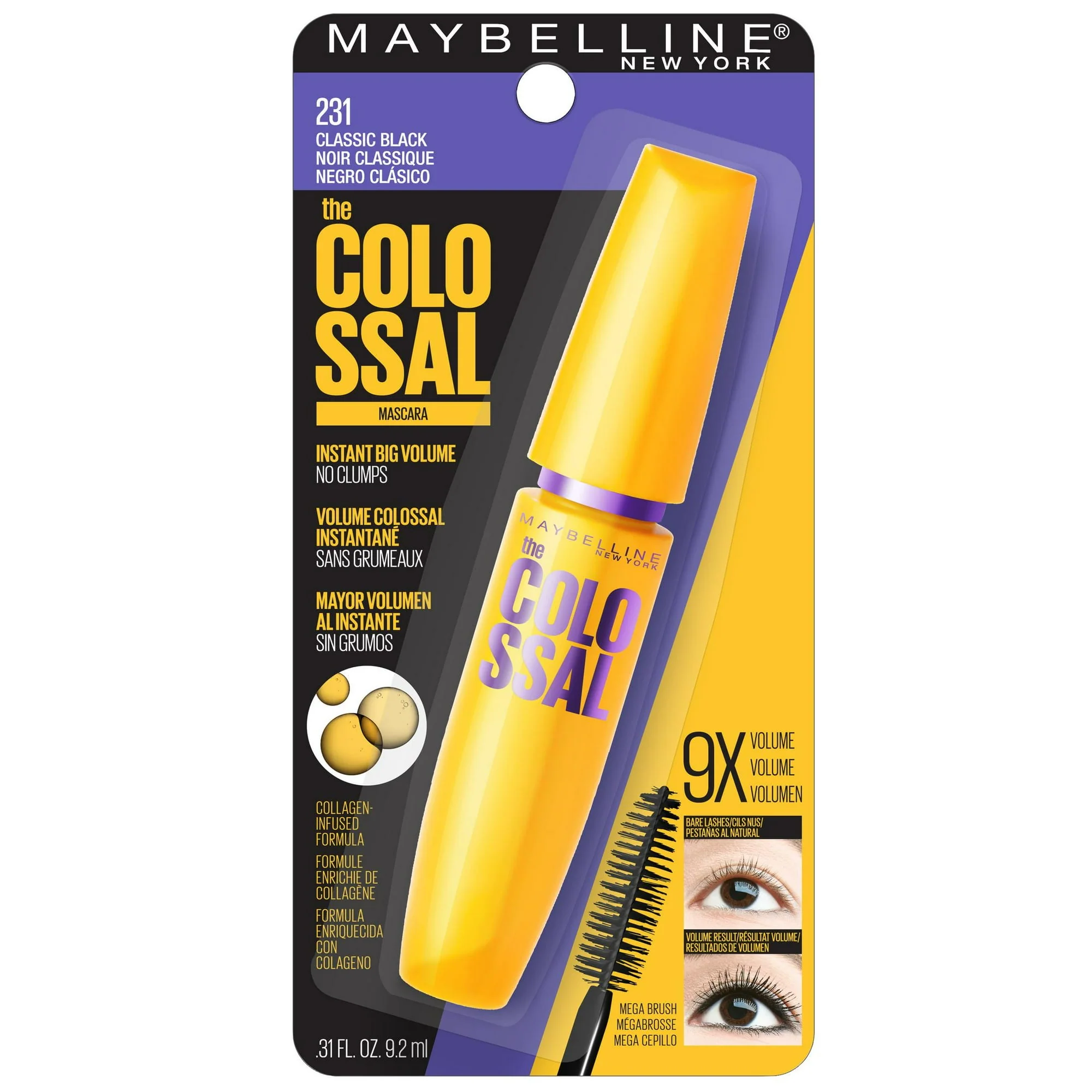 Maybelline Volum' Express The Colossal Washable Mascara 0.31oz - Image 2