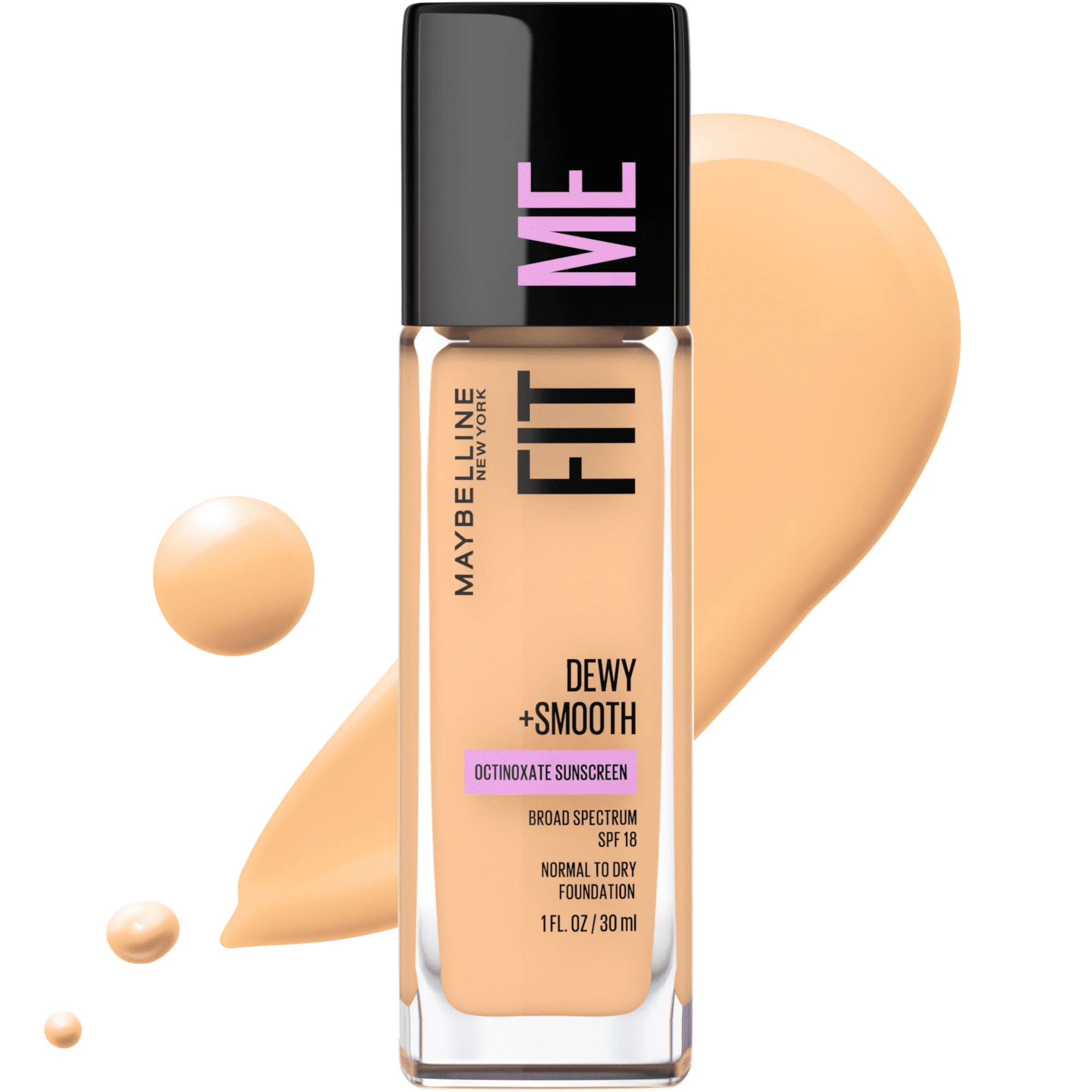 Maybelline Fit Me Dewy and Smooth Liquid Foundation SPF 18 1 fl.oz. - Image 4