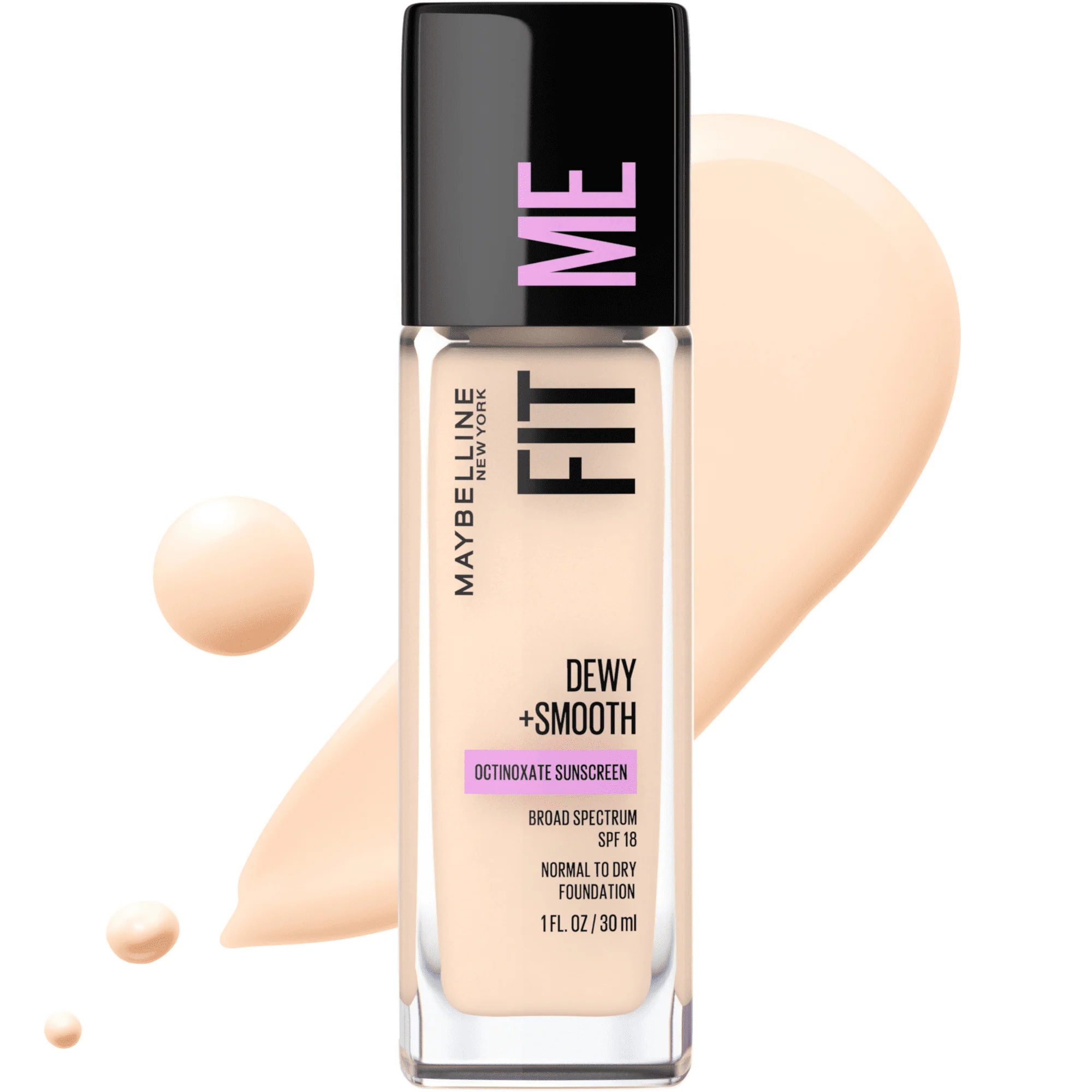 Maybelline Fit Me Dewy and Smooth Liquid Foundation SPF 18 1 fl.oz. - Image 9