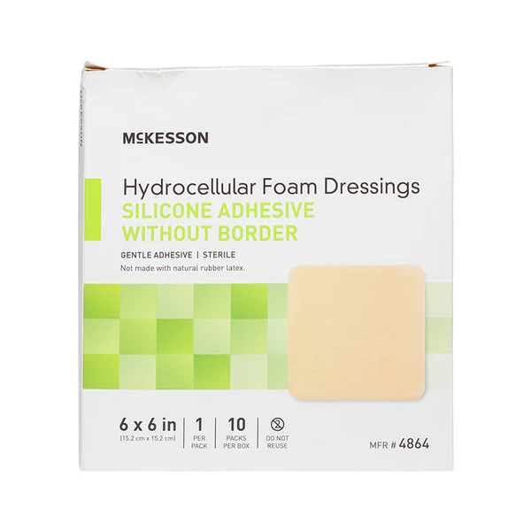 McKesson Hidrocellular Foam Dressing 6" x 6" 10ct  4864 - Image 2