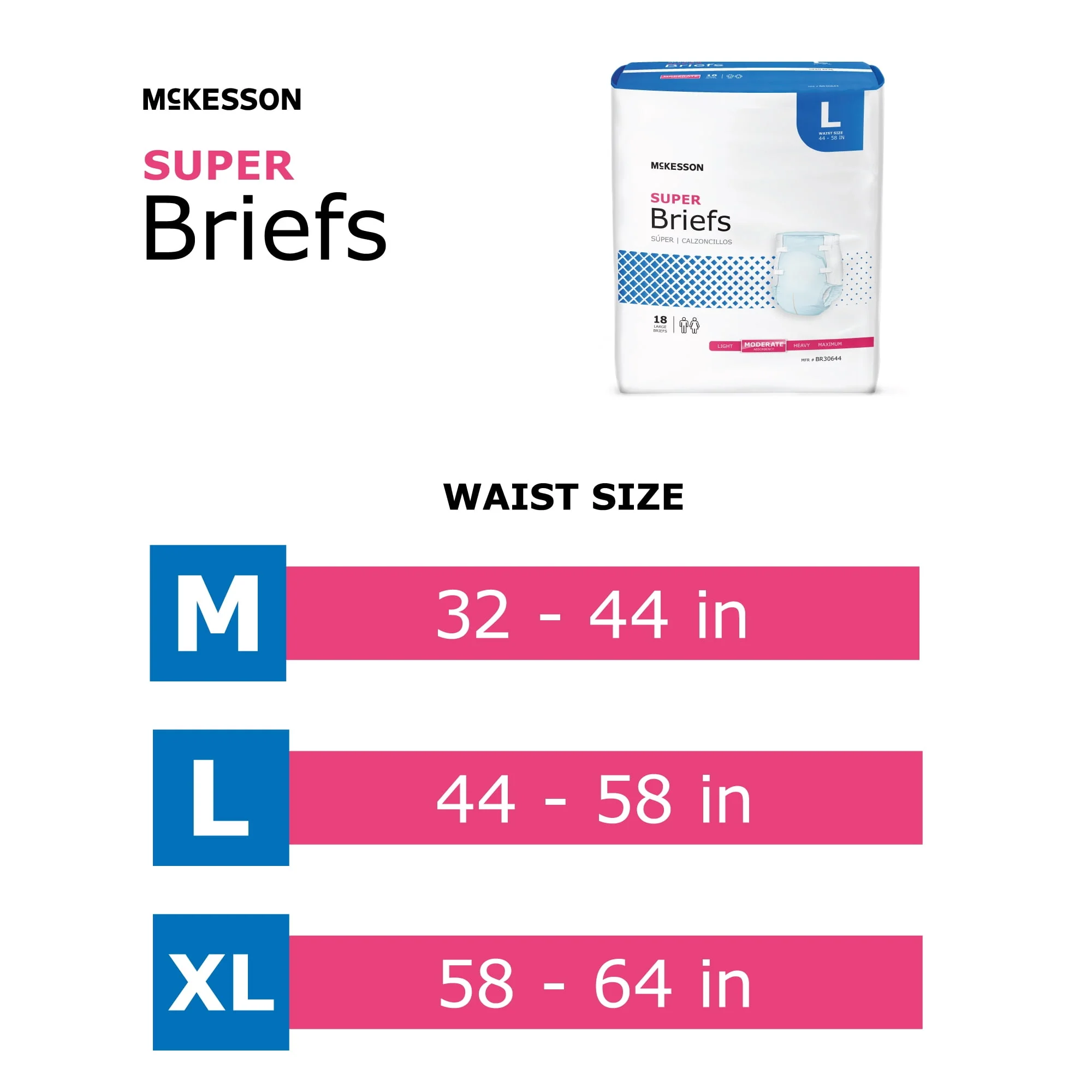 McKesson Super Briefs Moderate Absorbency XL 15ct Br30645 - Image 3