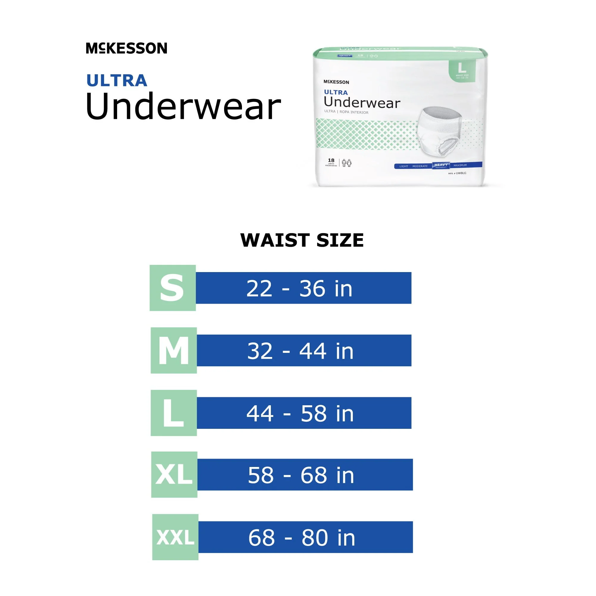 McKesson Ultra Underwear Heavy Absorbency Large 18 ct - Image 3