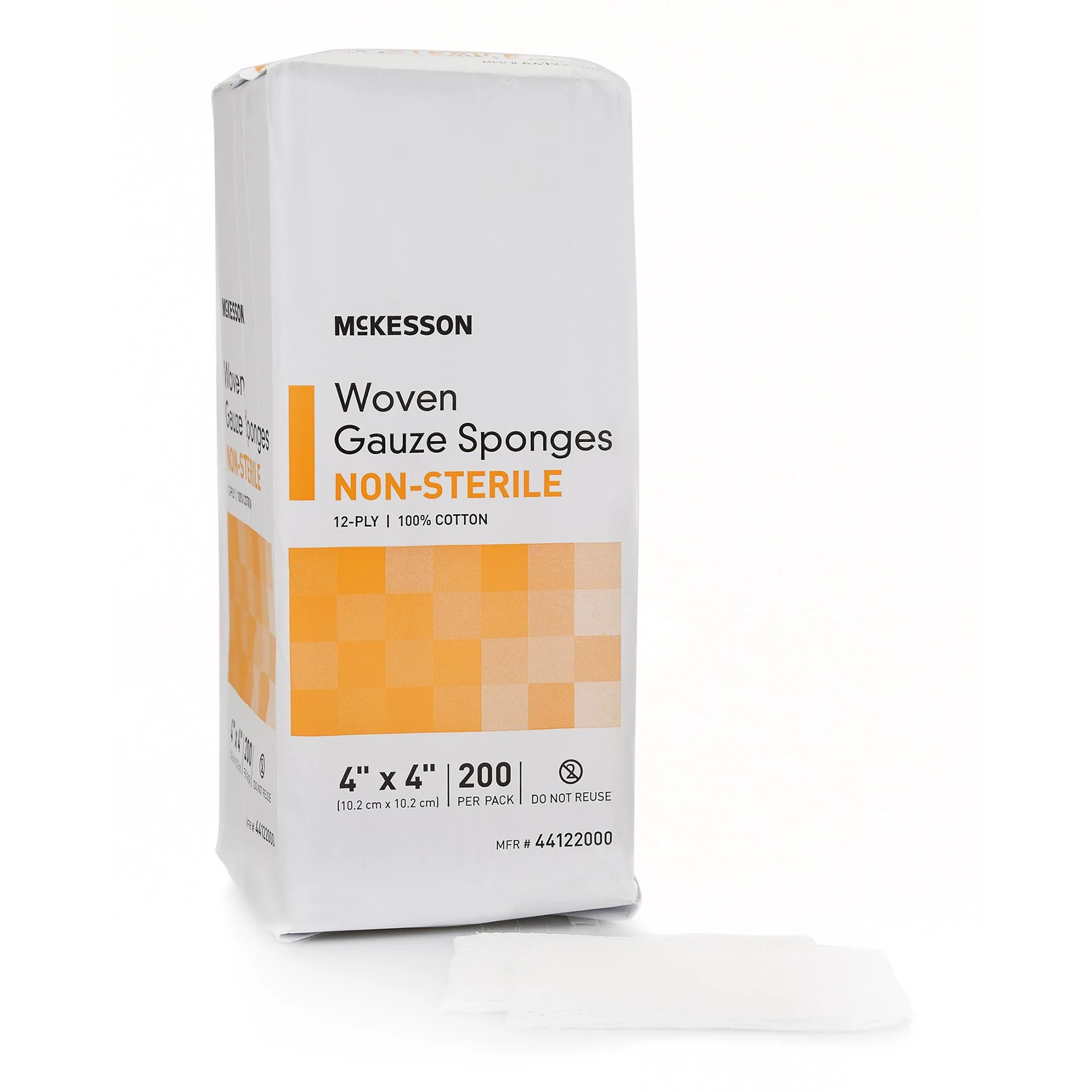 McKesson Woven Gauze Sponges 4" x 4" 12-ply 200ct 44122000