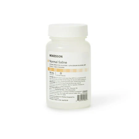 McKesson Irrigation Solution 100 ml Not for Injection Sterile Bottle Screw Top