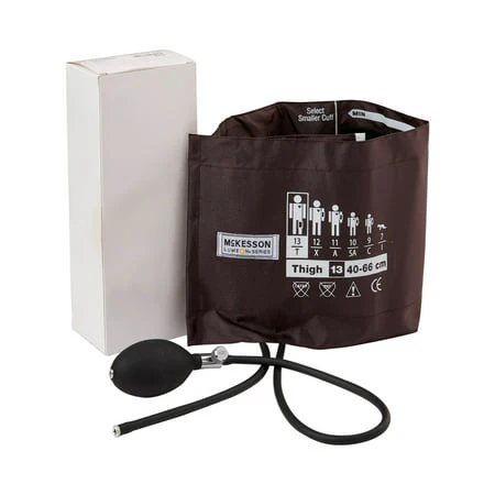 McKesson Lumeon Blood Pressure Cuff and Bulb Nylon Cuff X-Large Cuff Brown 40 - 66 Cm Thigh McKesson Brand 01-865-13TBRGM 1 Count