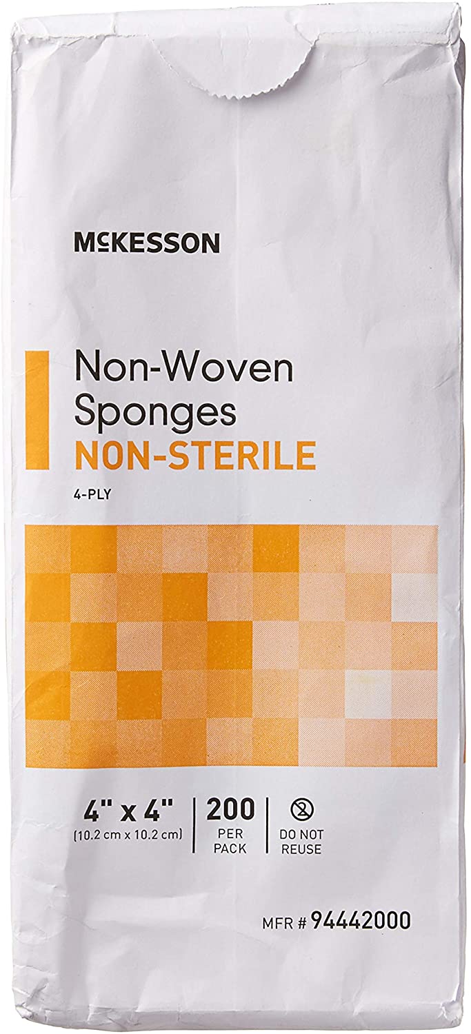 McKesson NonWoven Sponge NonSterile Polyester / Rayon 4-Ply 4 X 4 Inch Square - Image 2