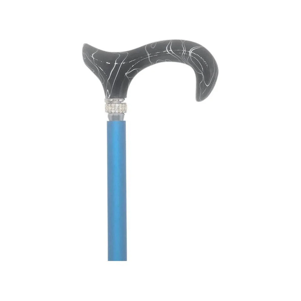 Medbasix Cane Diamond & Pearl Black & Royal C170-Ryl - Image 2