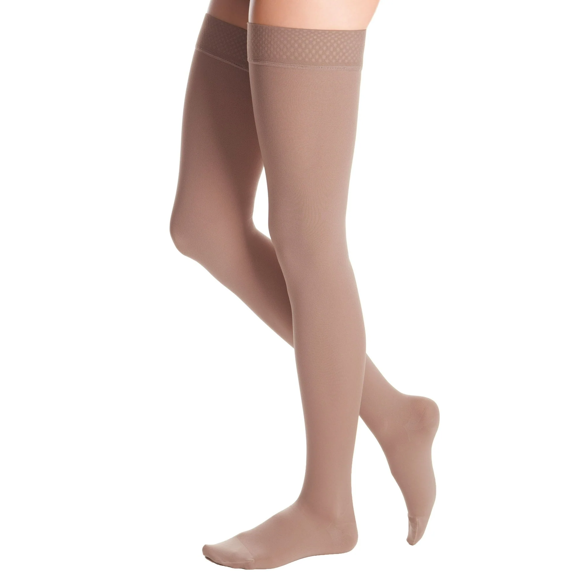 Medi Duomed Advantage Soft Opaque 15-20 Thigh High Closed Toe Beige XXL