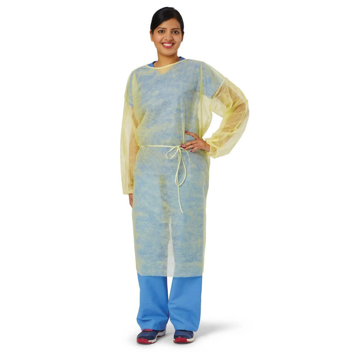 Medline Cover Gowns Yellow Extra Large XL 10ct - Image 2