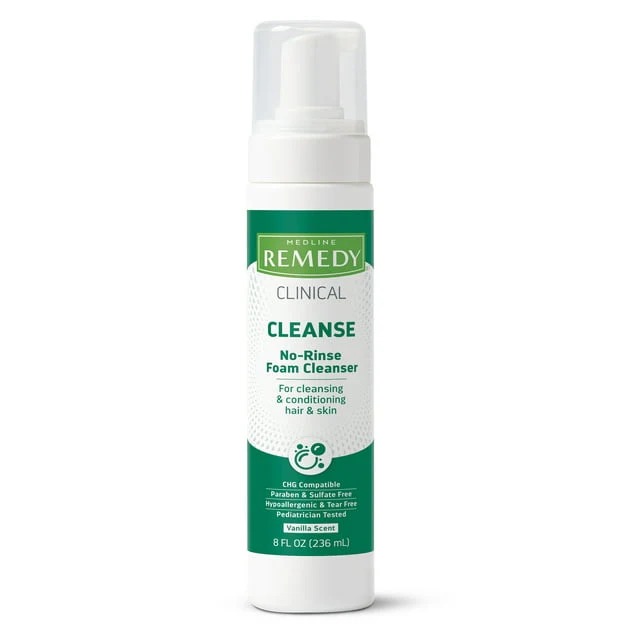 Medline Remedy Cleanse No Rinse Foam Vanilla Scent 8Oz - Image 2