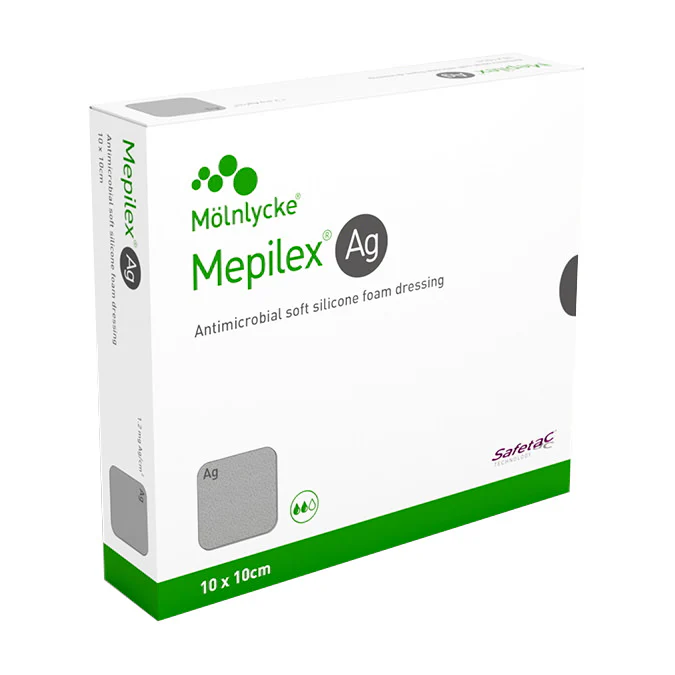 Mepilex AG Silicone Foam Dressing With Silver 4" x 4" each  287100 - Image 2