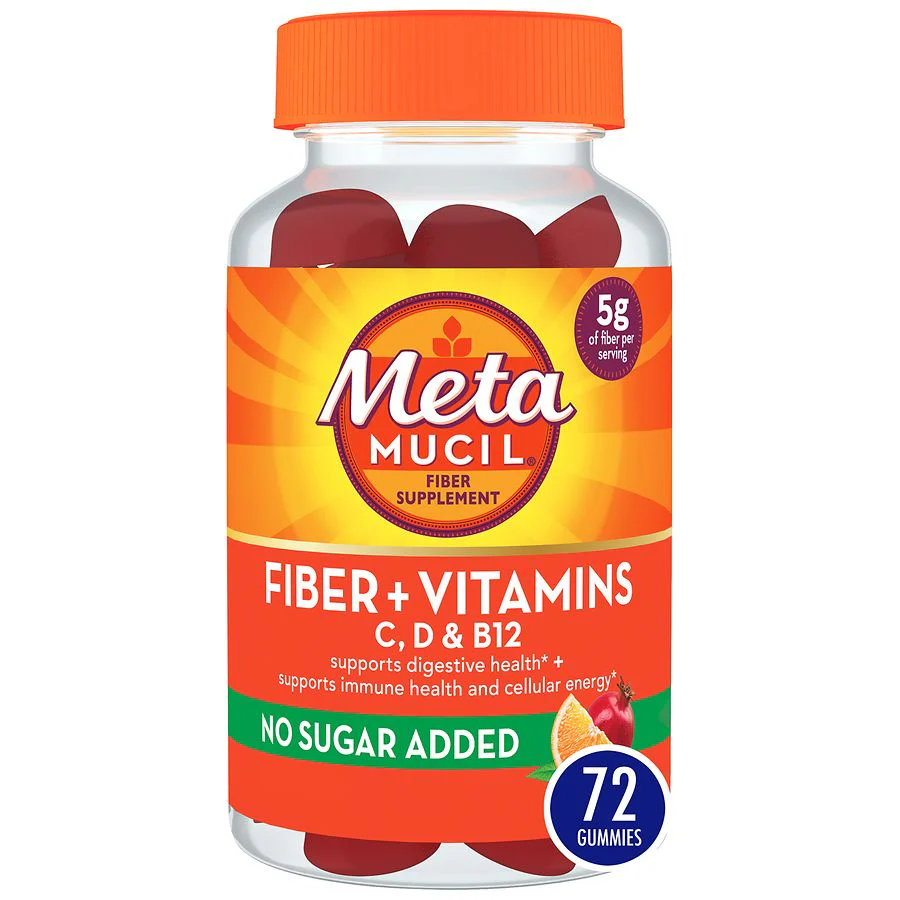 Metamucil Fiber + Vitamin No Sugar Gummies 72ct