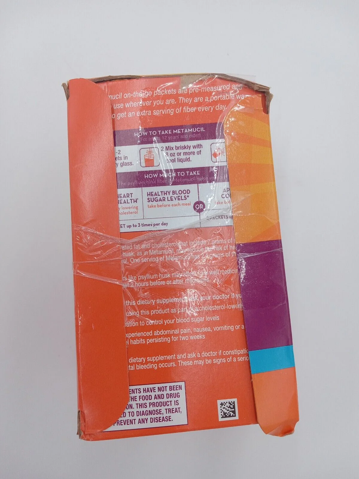 Metamucil Psyllium Fiber Supplement Orange, 30 Sachets - Image 3