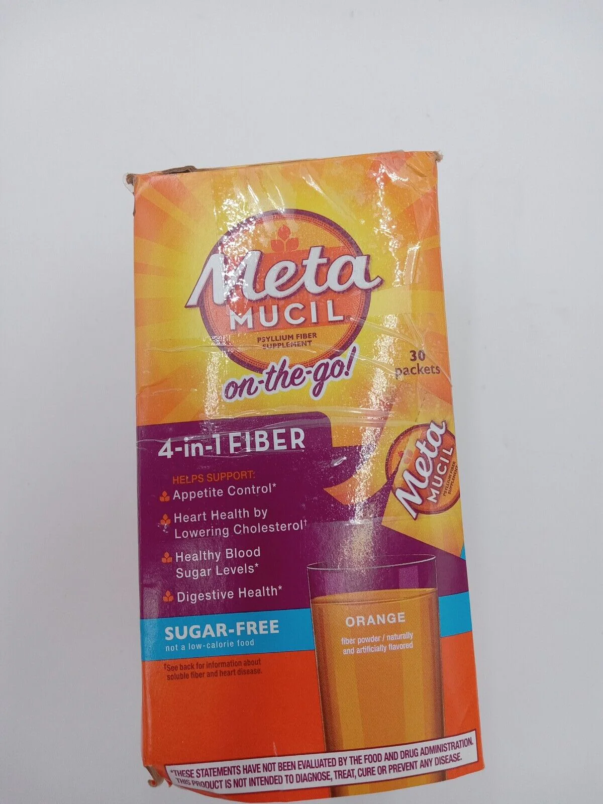 Metamucil Psyllium Fiber Supplement Orange, 30 Sachets - Image 4
