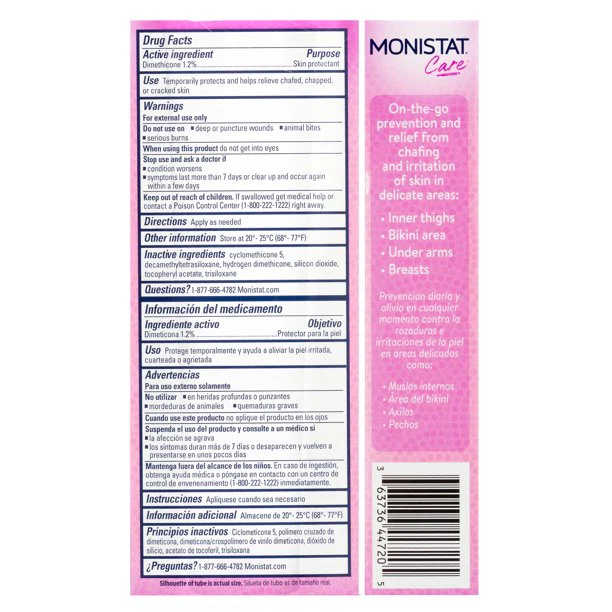 Monistat Care Chafing Relief Powder Gel  1.5 OZ - Image 3