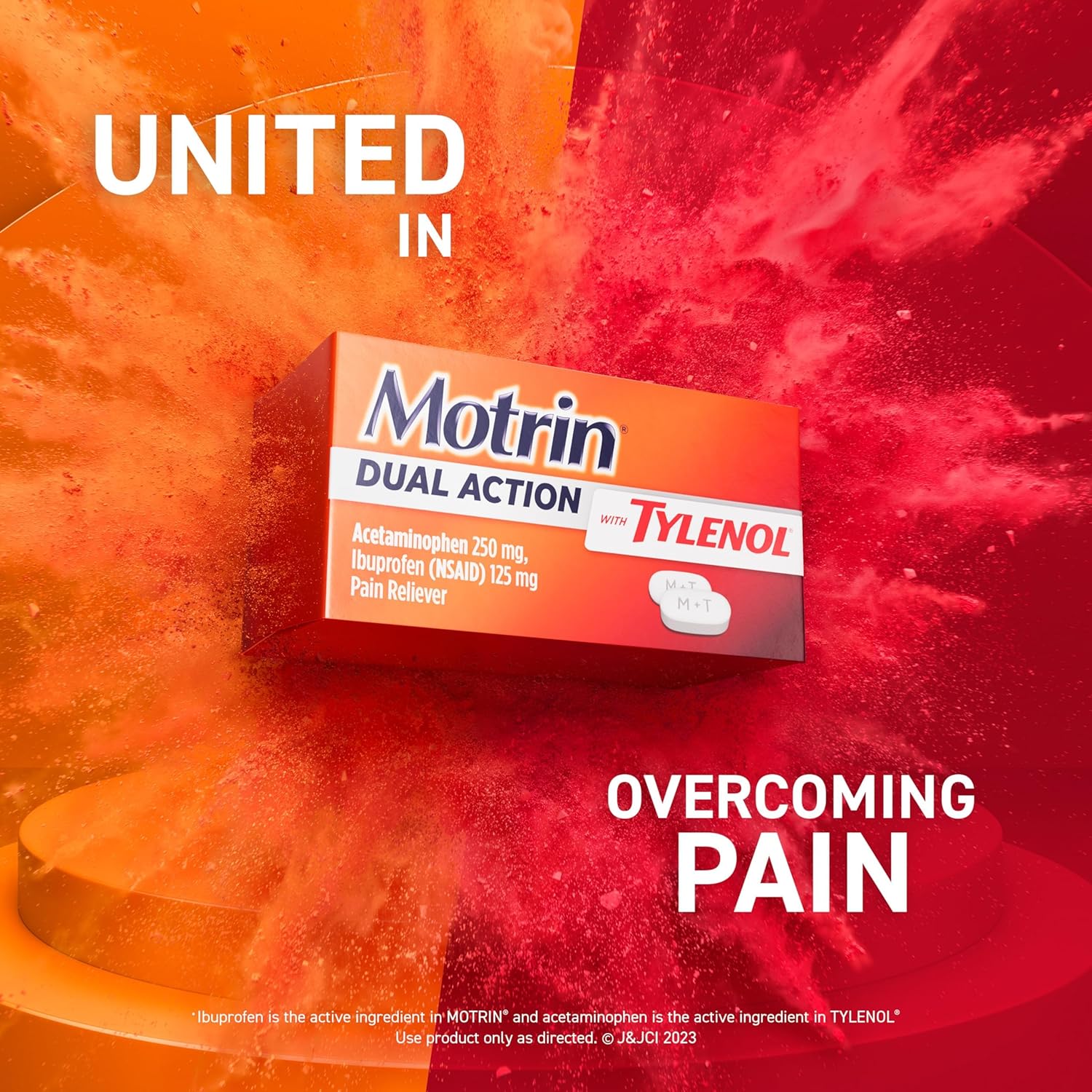 Motrin Dual Action with Tylenol 250mg 80 Tablets - Image 2