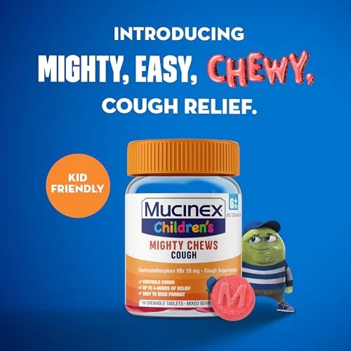 Mucinex Children's Daytime Cough Relief Chews, Mixed Berry, 16 ct - Image 4