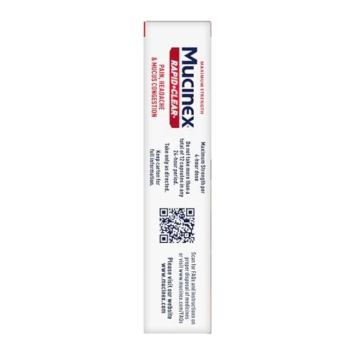 Mucinex Rapid + Clears Maximum Strength Cold Medicine & Expectorant, 16  Liquid Gels - Image 9