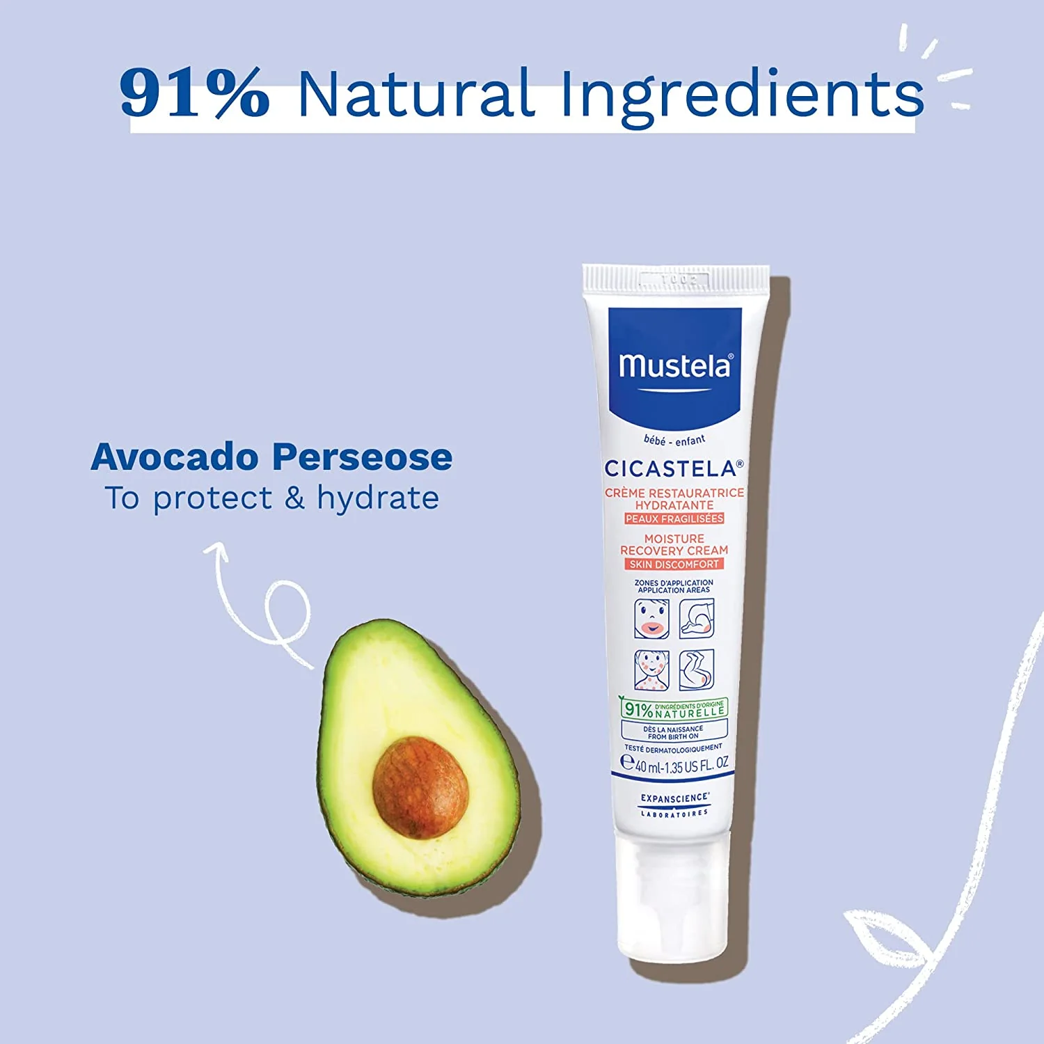 MUSTELA CICASTELA MOISTURE RECOVERY CREAM 1.35 Oz - Image 3