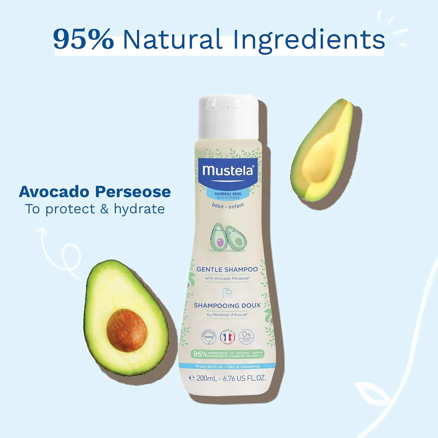 Mustela Gentle Shampoo Avocado 6.76oz - Image 2