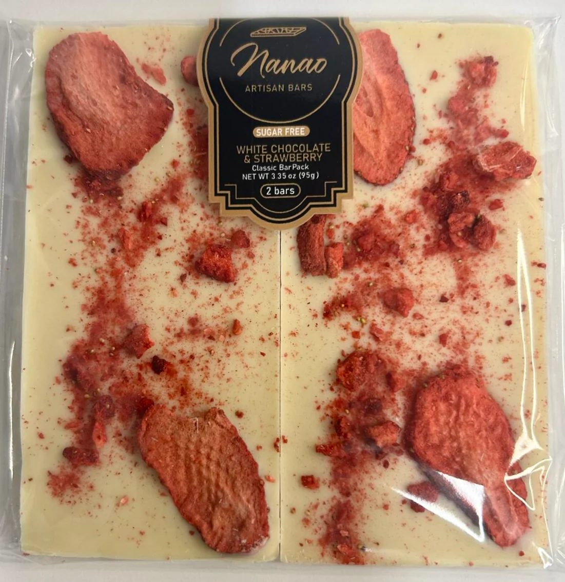 Nanao Sugar Free White Chocolate & Strawberry Sugar Free 3.35oz