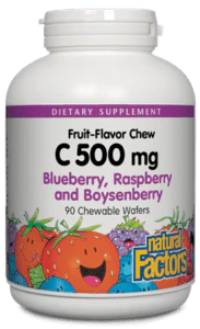 Natural Factors Vitamin C 500 mg Berry Chewables