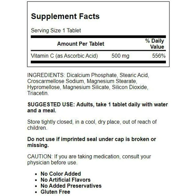 Nature Made C 500mg Tablets 100ct - Image 2