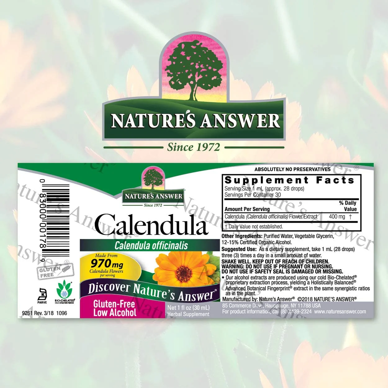 NATURES ANSWER CALENDULA FLOWER 1 Oz - Image 2
