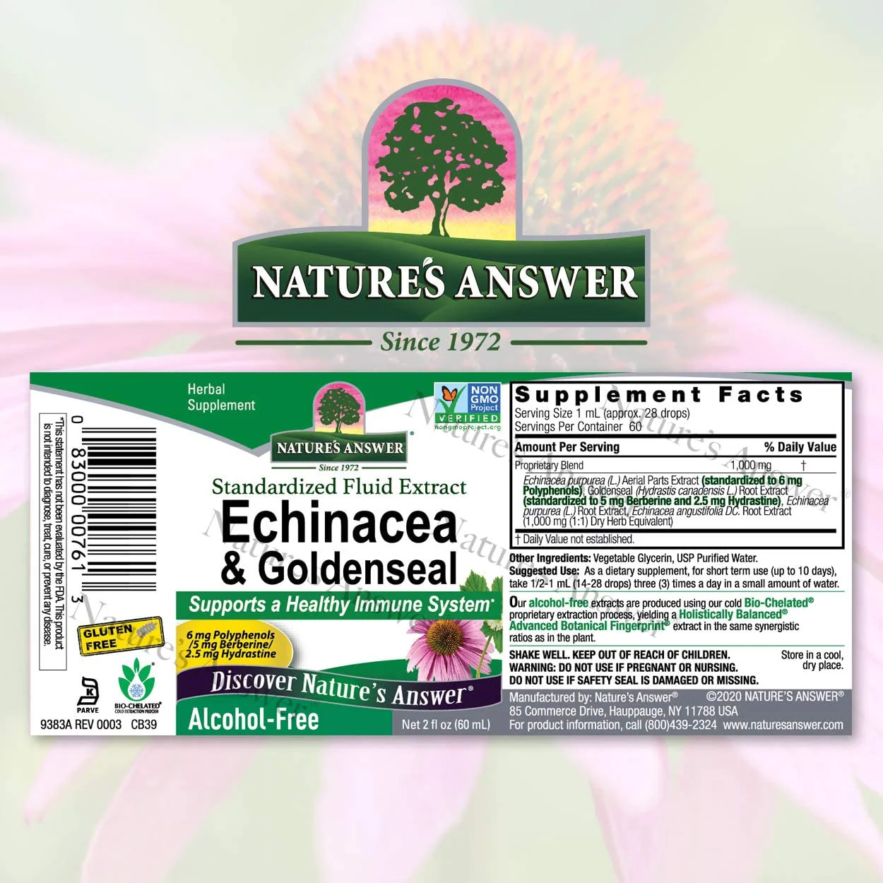 NATURES ANSWER ECHINACEA GOLDESEAL 1 Oz - Image 2
