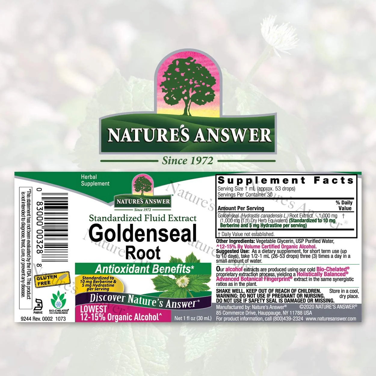 NATURES ANSWER GOLDENSEAL ROOT 1 Oz - Image 2