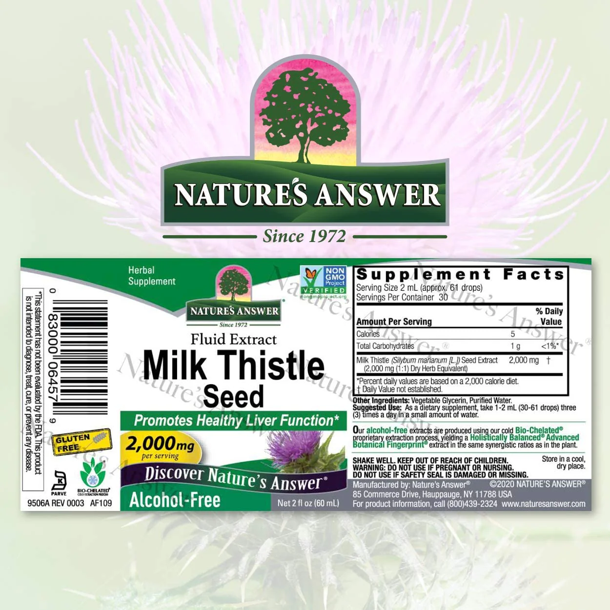 NATURES ANSWER MILK THISTLE SEED 2 Oz - Image 2