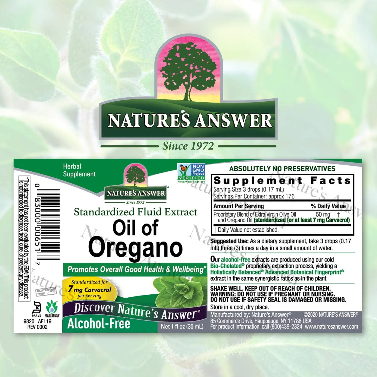 NATURES ANSWER OIL OF OREGANO EXTRACT 1 Oz - Image 2