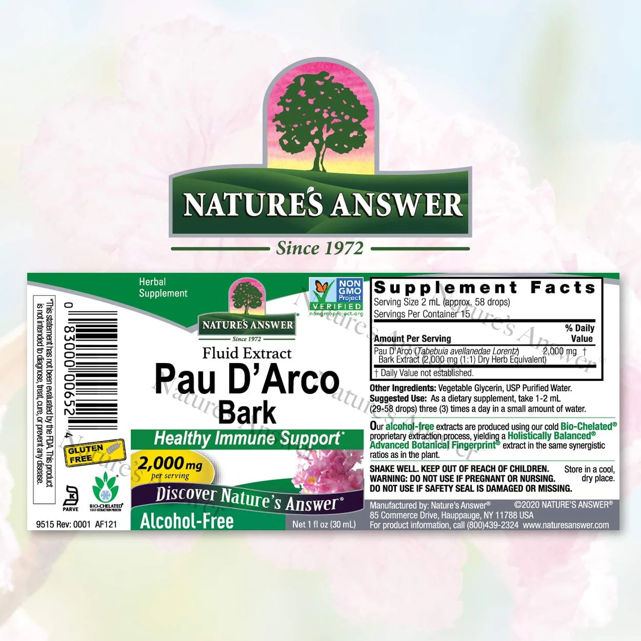 NATURES ANSWER PAU D ARCO BARK 1Oz - Image 2