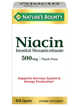 Nature's Bounty Niacin 500 mg Capsules