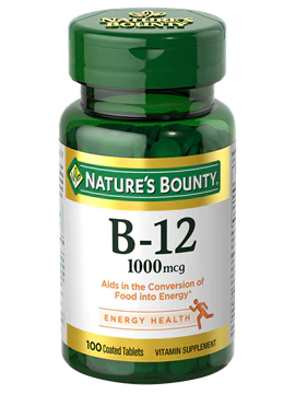 Nature's Bounty Vitamin B-12 1000 mcg 100 Coated Tablets