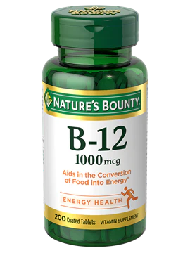 Nature's Bounty Vitamin B-12 1000 mcg 200 Coated Tablets