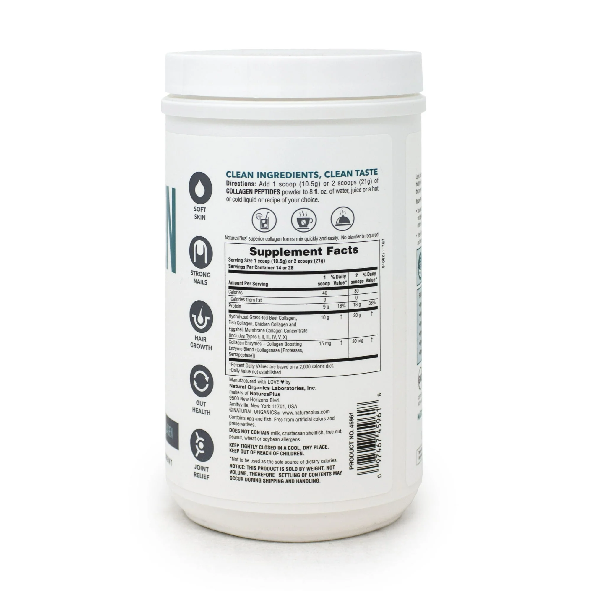 Natures Plus Collagen Peptides 294G - Image 2