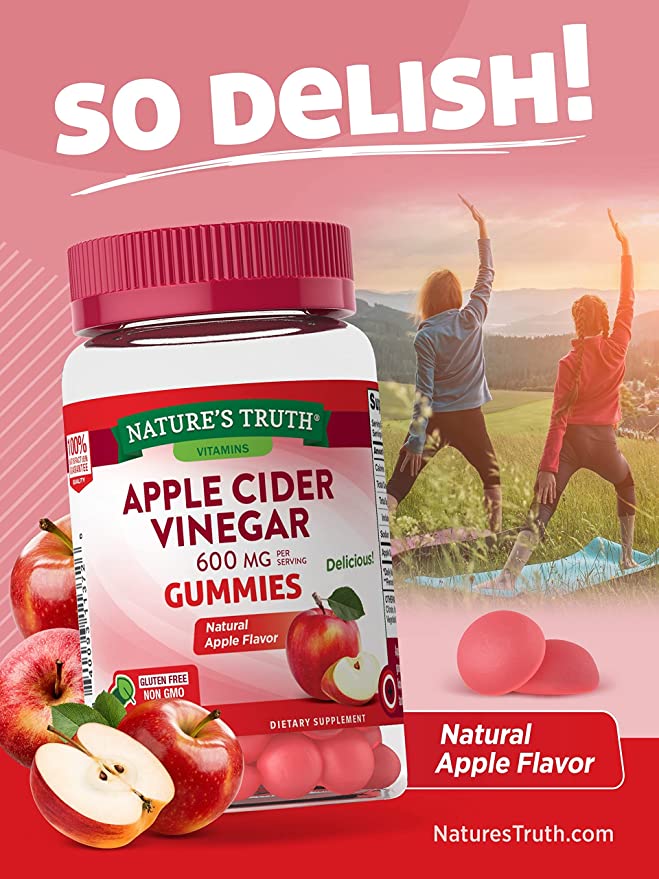 Nature's Truth Apple Cider Vinegar 600mg 75 Gummies - Image 2