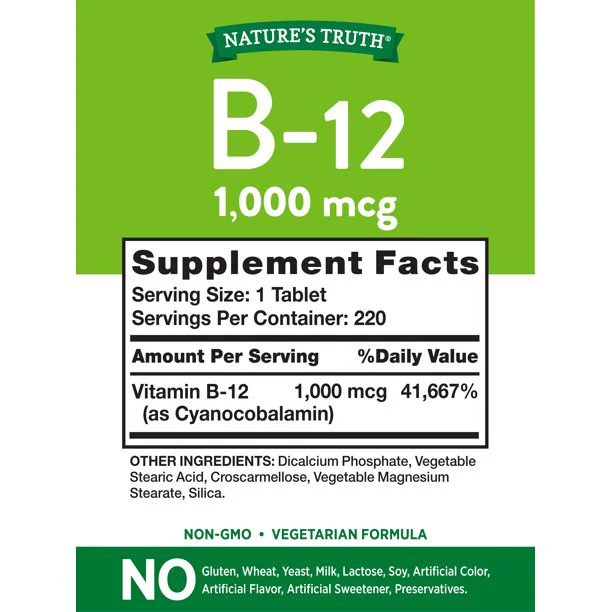 Nature's Truth Vitamin B-12 1,000 mcg 220 Tablets - Image 2